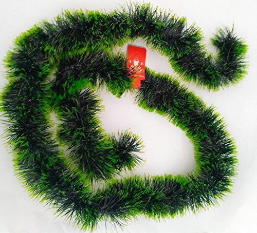 Green & Snowy Tinsel Twist Garland for Christmas