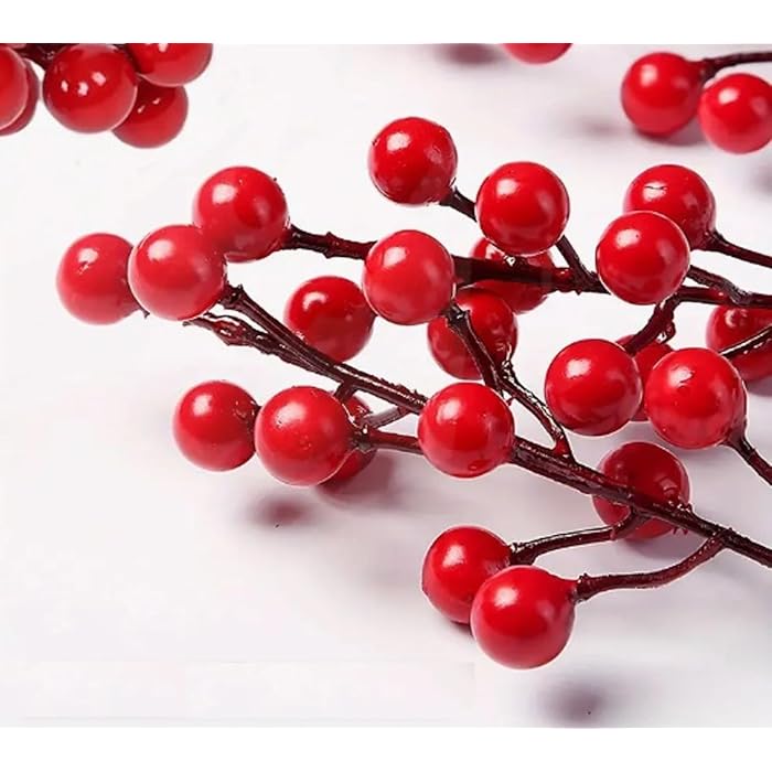 Red Berry Decorative Stems - Pack of 2