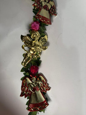 Christmas Decorative Garland with Angels & Floral Accents