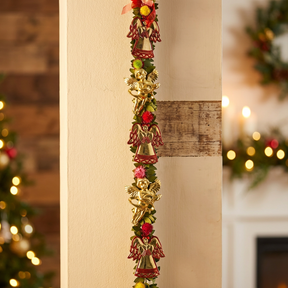 Christmas Decorative Garland with Angels & Floral Accents